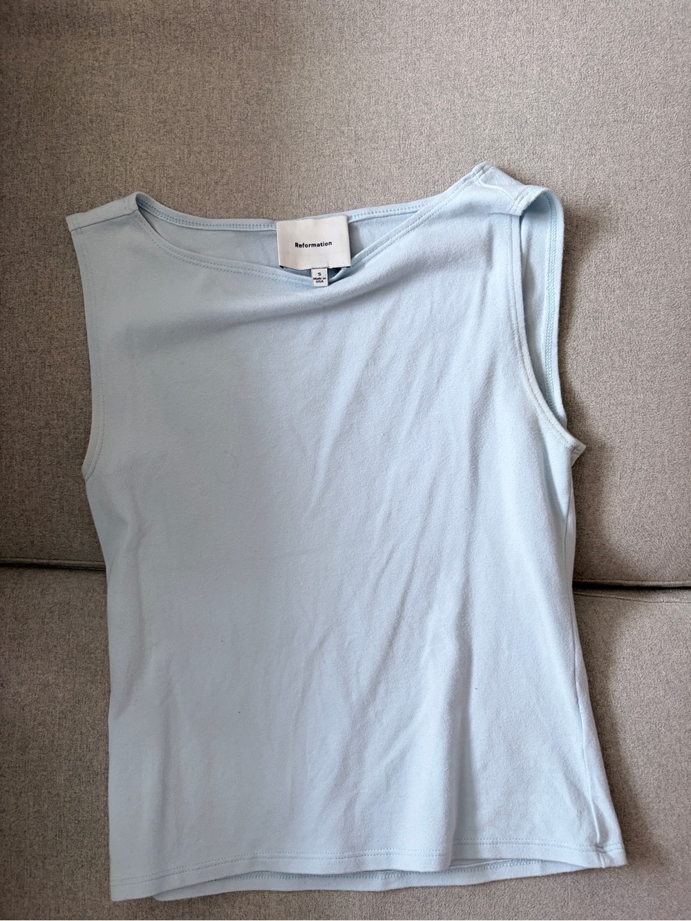 Reformation Pale Blue Sleeveless Tank